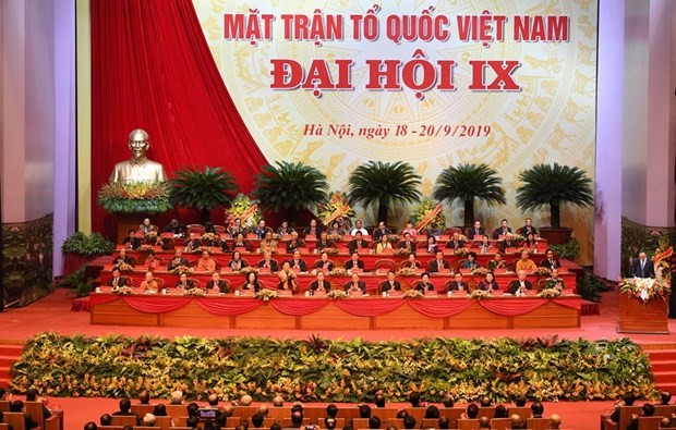The Vietnam Fatherland Front’s 9th National Congress. (Photo: VNA)
