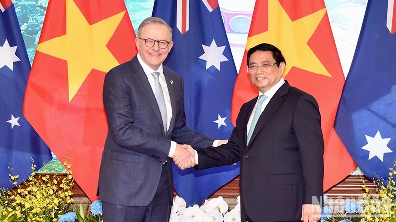 Prime Minister Pham Minh Chinh and Australian Prime Minister Anthony Albanese.(Photo: NDO/Tran Hai) 