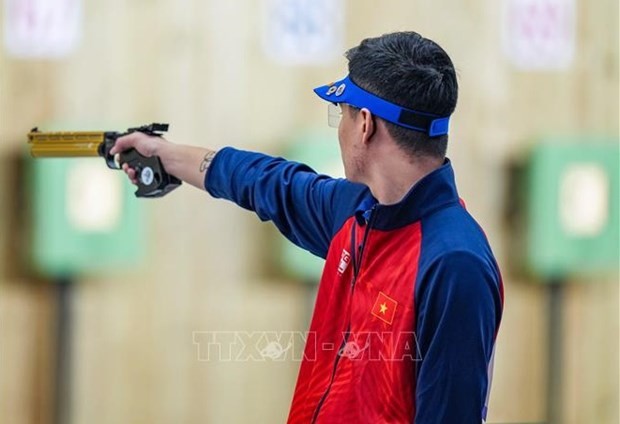 Vietnamese sharpshooter Pham Quang Huy (Photo: VNA)