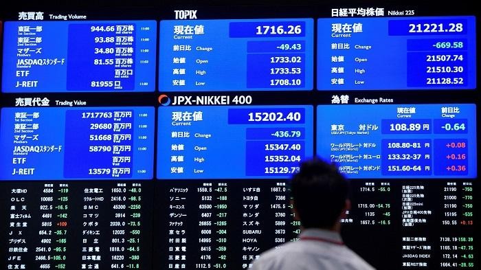 Japan's benchmark Nikkei stock index closed slightly higher Monday as exporters gained on the yen's retreat, but insurance firms' subpar earning and concerns over the future health of the US economy weighed. (Representative Image)