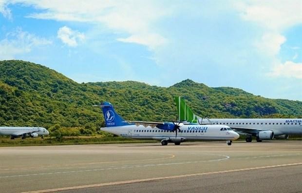 Con Dao Airport is currently only operated by Vietnam Airlines and Bamboo Airways with ATR72 and Embraer E195 aircraft. (Photo: VNA)