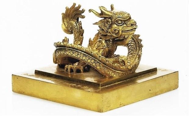 The golden seal “Hoang de chi bao” (Photo: VNA)