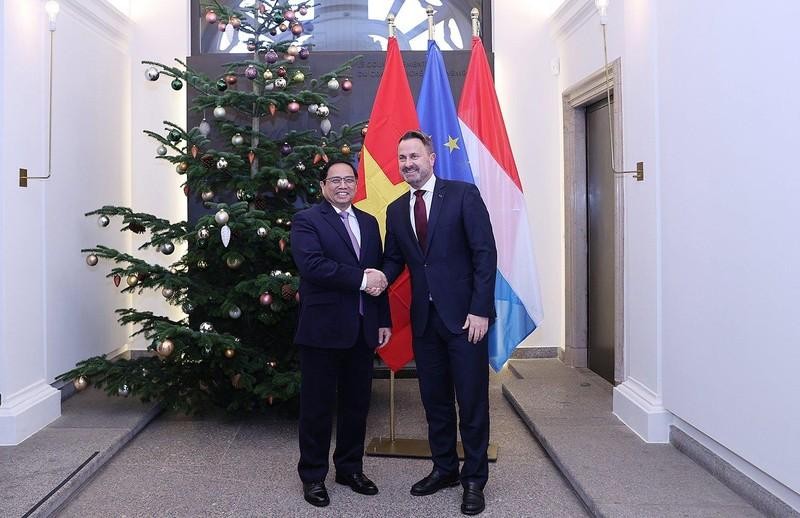 Prime Minister Pham Minh Chinh and his Luxembourg counterpart Xavier Bettel