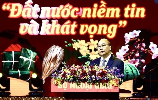President Nguyen Xuan Phuc speaks at the programme. (Photo: VNA)