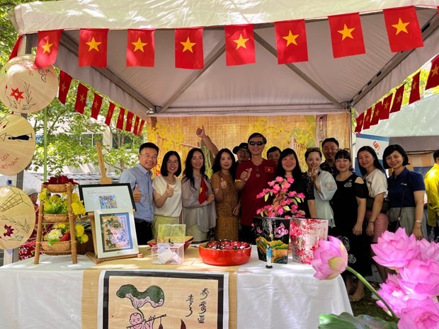 Vietnam’s booth at the event (Photo courtesy of the Vietnamese Embassy in Australia)