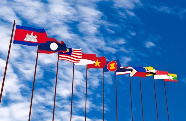The flags of ASEAN and its member states (Photo: Dhakatribune.com)