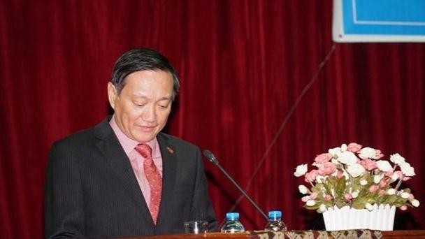Vietnamese Ambassador to Laos Nguyen Ba Hung speaks at the event. (Photo: VNA)