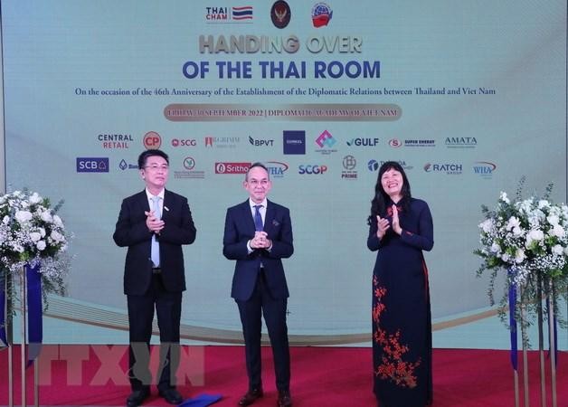 At the handing over of the Thai Room. (Photo: VNA)