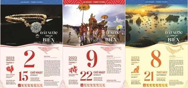 The new calendar, themed Vietnamese islands and seas, will be launched for 2023. (Photo: VNA)