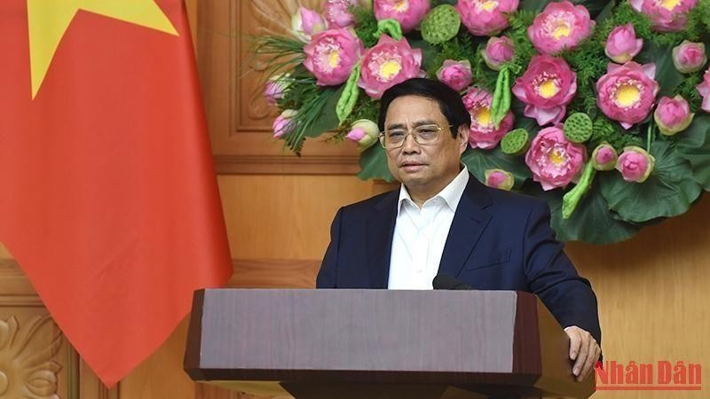 PM Pham Minh Chinh speaks at the event. (Photo: NDO)