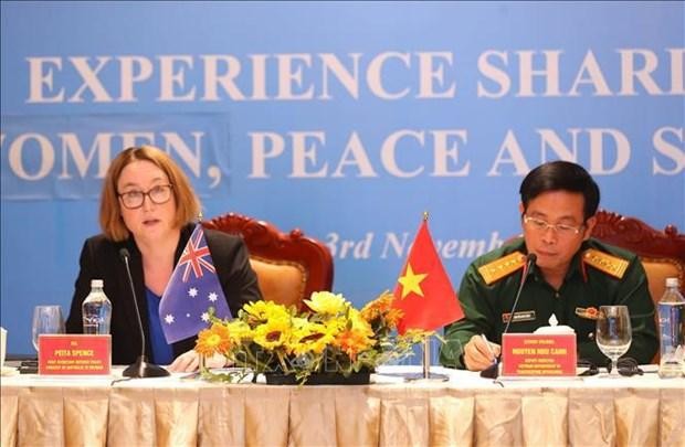 The conference was jointly held by the Vietnam Department of Peacekeeping Operations under the Ministry of National Defence and the Defence Attaché Office of the Australian Embassy. (Photo: VNA) 
