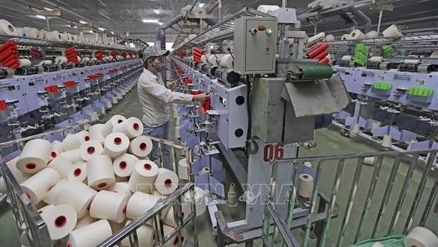A yarn production line of the Ha Nam Textile Co. Ltd in Phu Ly city, Ha Nam province. (Photo: VNA)