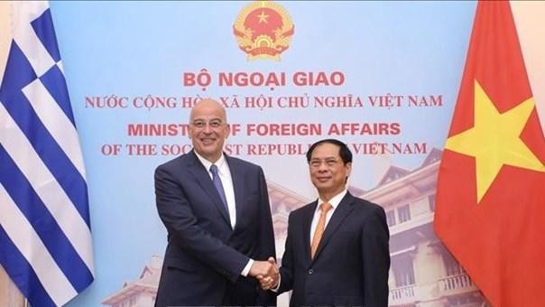 Vietnamese Minister of Foreign Affairs Bui Thanh Son at the meeting. (Photo:VNA)