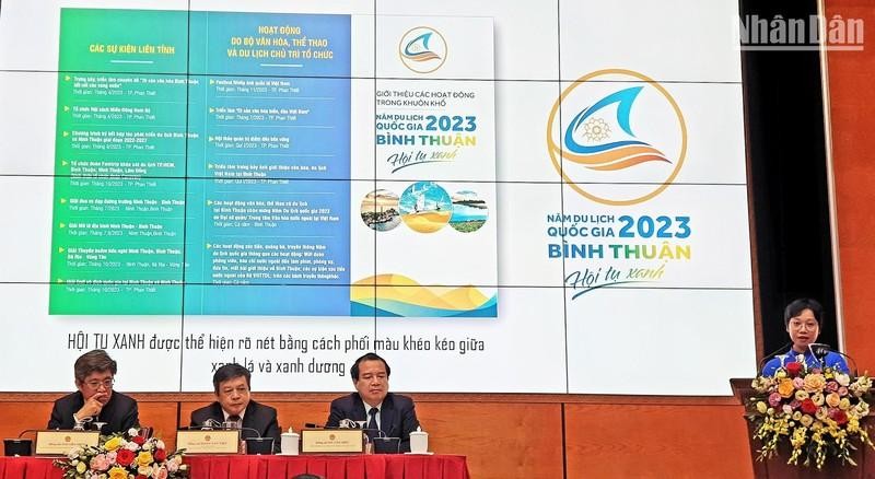 At the press conference for the 2023 National Tourism Year. (Photo: NDO)