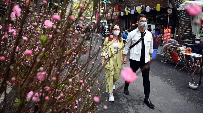 The spring flower market on Hang Luoc Street in Hang Ma District has been always an attractive destination ahead of Tet.