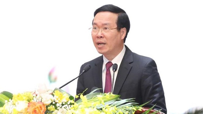 Politburo member Vo Van Thuong speaks at the conference. (Photo: VNA)