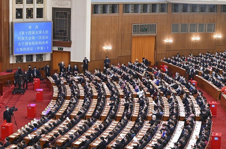 At the first session of the 14th National People's Congress (NPC) of China. (Photo: Xinhua)