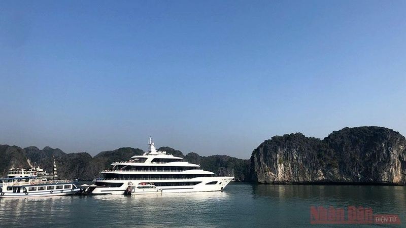 Visitors on the cruise ships to Cat Ba Island. (Photo: NDO)