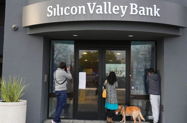 Silicon Valley Bank's headquarters in Santa Clara, California on March 10. (Source: The New York Times)