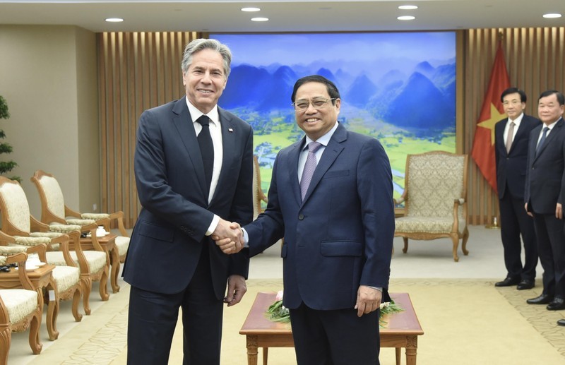 PM Pham Minh Chinh receives US Secretary of State Antony J. Blinken.