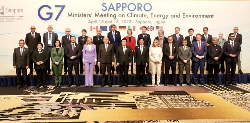 Delegates attending the plenary session of the G7 Ministerial Meeting on Climate, Energy and Environment in Sapporo, Japan, on April 15. (Photo: Nagaland Tribune/qdnd.vn)