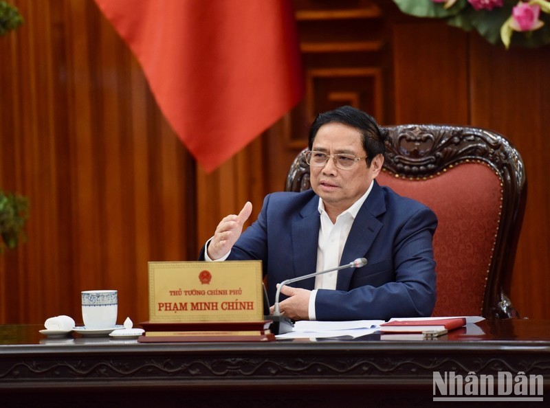 Prime Minister Pham Minh Chinh speaks at the event (Photo: NDO)