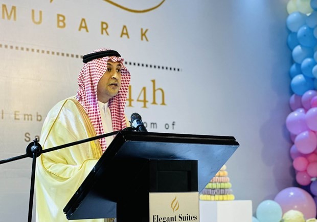 Saudi Arabian Ambassador Mohammed Ismaeil A. Dahlwy speaks at the event (Photo: VNA)