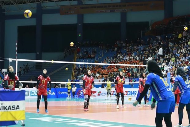 After the opening ceremony, Vietnam play their first match against Iran at the 2023 Asian Women’s Club Volleyball Championship. (Photo: VNA)