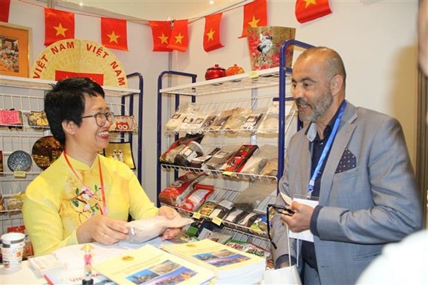 A booth introducing Vietnamese goods at the ninth African Investment and Commerce Forum (Photo: VNA)