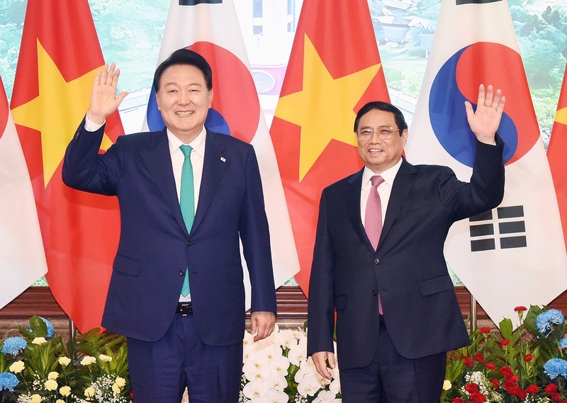  Prime Minister Pham Minh Chinh and President of the RoK Yoon Suk Yeol. (Photo: NDO)