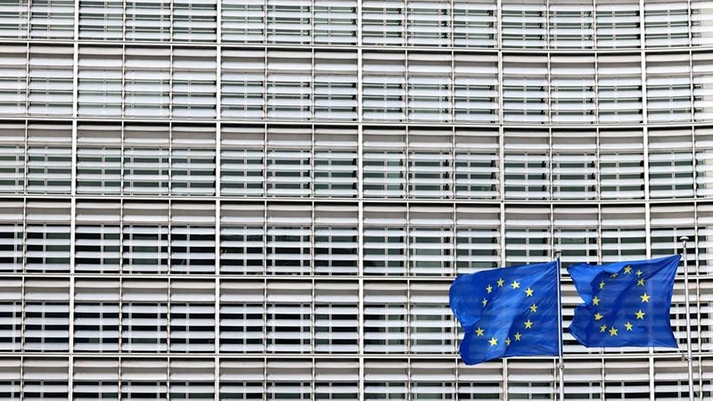 European flags flutter outside the European Commission headquarters in Brussels, Belgium on March 13, 2023. (Photo: Reuters)