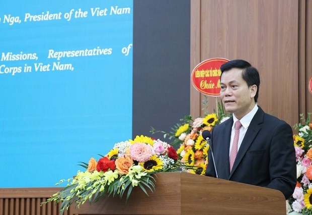 Foreign Deputy Minister Ha Kim Ngoc speaks at ceremony. (Photo: thoidai.com.vn)