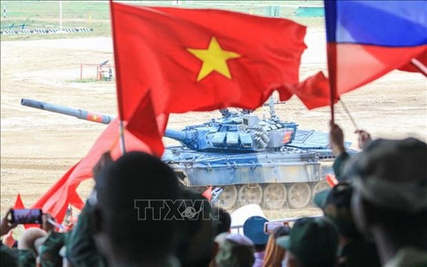 Vietnamese and international audiences are cheering for the tank team of Vietnam at the Army Games 2022. (File Photo: VNA)