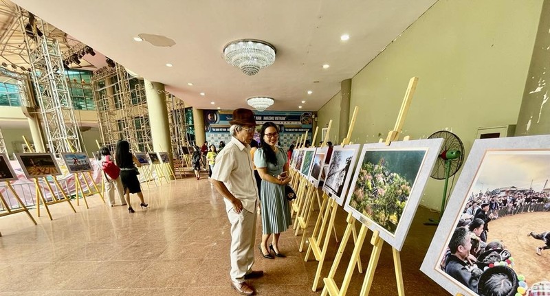 Viewers at the exhibition