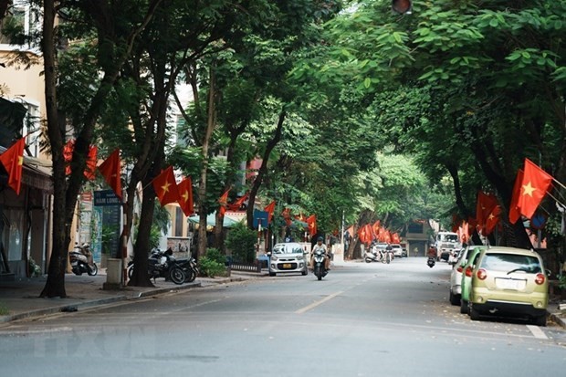 Hanoi street on the National Day holiday (Photo: VNA)