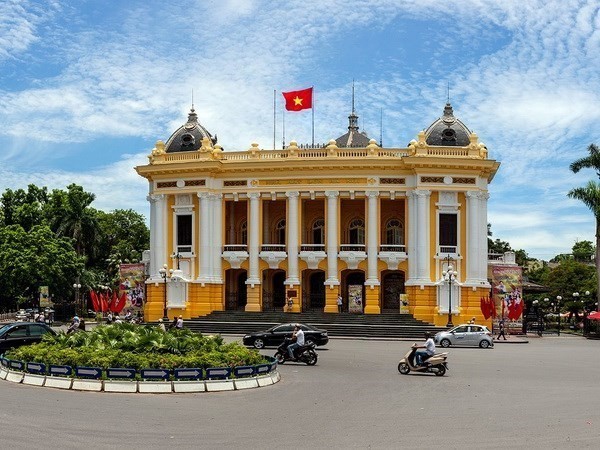 Hanoi Opera House is given a highlight in the Vietnam video. (Photo: VNA)