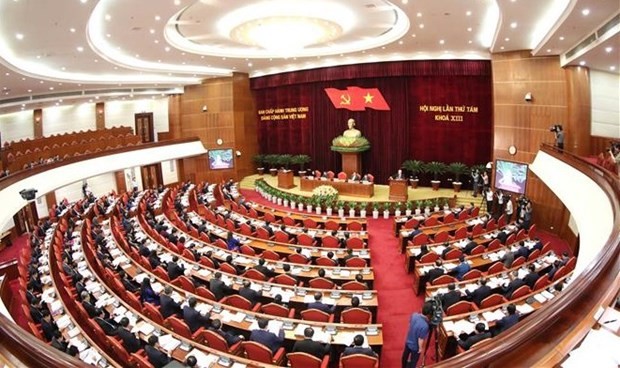 An overview of the eighth session of the 13th Party Central Committee in Hanoi (Photo: VNA)