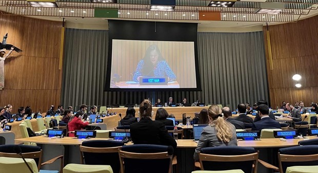 The Sixth Committee of the 78th session of the UN General Assembly gathers on October 2 to discuss measures to eliminate international terrorism. (Photo: baoquocte.vn)