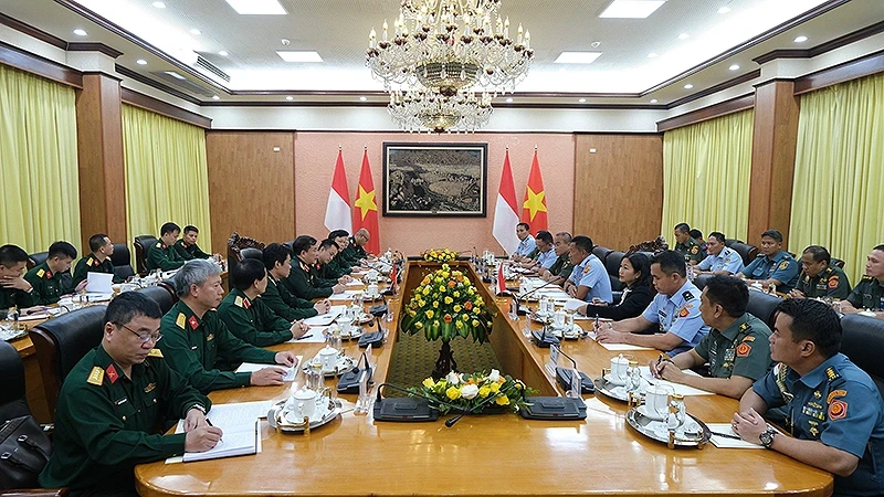 At the third Vietnam-Indonesia defence policy dialogue. (Photo: NDO)