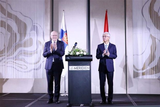 At the ceremony to mark the 50th anniversary of the Vietnam – Finland diplomatic relations and 106th Independence Day of Finland in Ho Chi Minh City on December 6. (Photo: VNA)