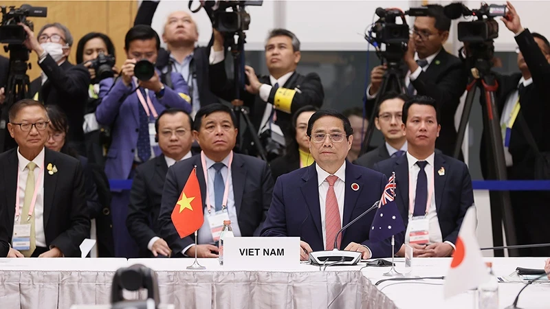 Prime Minister Pham Minh Chinh at the summit. (Photo: VNA)