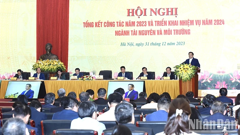 Prime Minister Pham Minh Chinh speaks at the conference. (Photo: NDO)