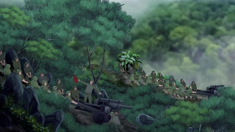 A scene from the cartoon “Chiec xe tho Dien Bien” is expected to be screened on the 70th anniversary of the Dien Bien Phu Victory (May 7, 1954-2024). (Photo: The Vietnam Animation Joint Stock Company)