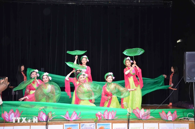 A dance performance staged by the Vietnamese delegation at the festival. (Photo: VNA)