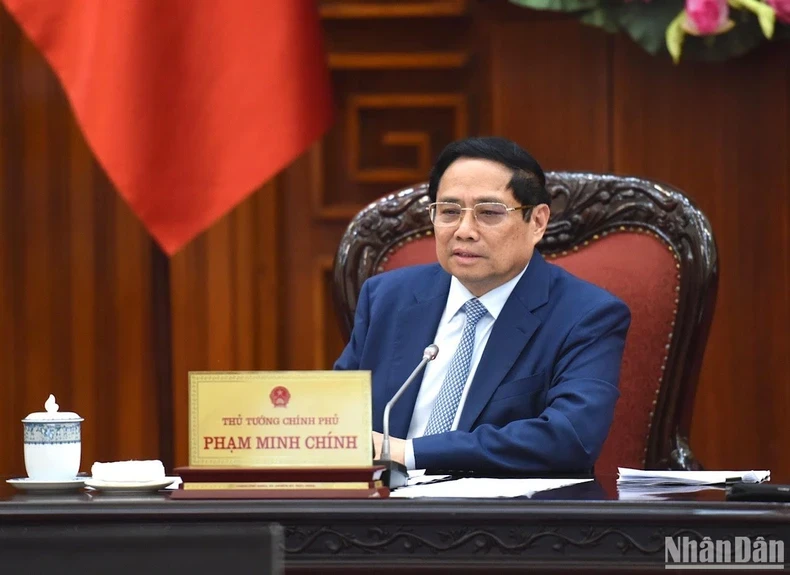 PM Pham Minh Chinh speaks at the event. (Photo: NDO)