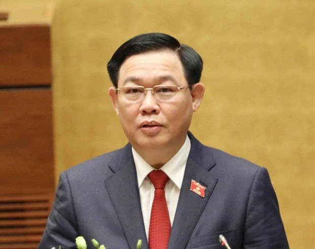 The 13th Party Central Committee agrees to let Vuong Dinh Hue cease holding the positions of Politburo member, member of the 13th Party Central Committee, and Chairman of the 15th National Assembly (NA) in the 2021 - 2026 tenure (Photo: VNA) 