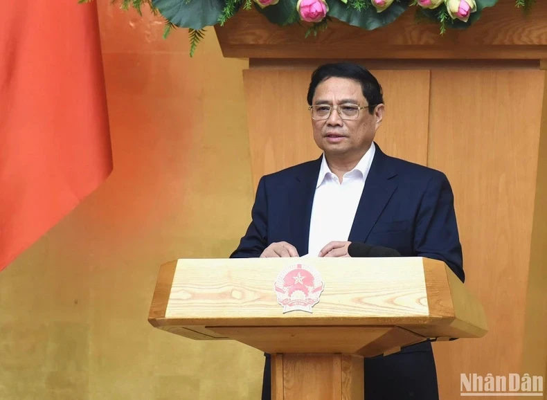 PM Pham Minh Chinh speaks at the meeting (Photo: NDO)
