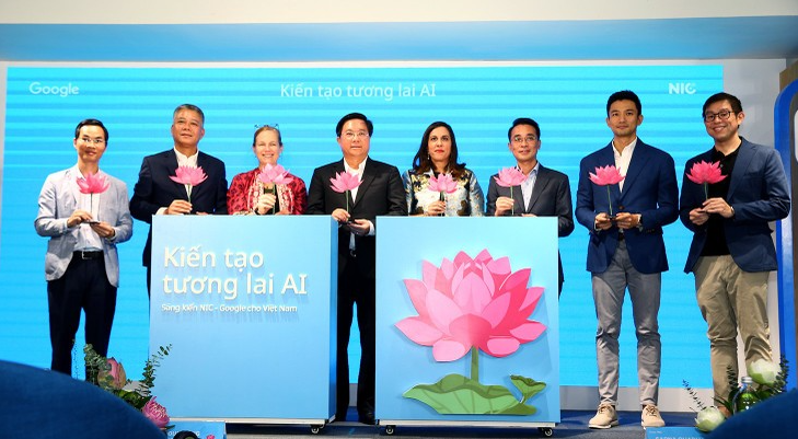 At the launch ceremony of an comprehensive initiative that promotes the development of artificial intelligence (AI) in Vietnam on July 11. (Photo: VNA)