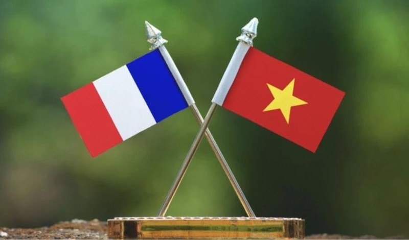 The national flags of Vietnam and France (Illustrative photo)