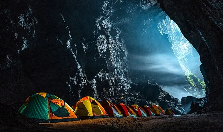 Camping inside Son Doong Cave - the world's largest cave (Photo: Oxalis)